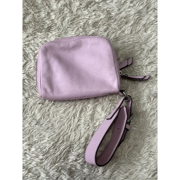 Banana Republic Pink Soft Leather Wristlet Clutch W Cuff Wallet Bag Pouch - Picture 3 of 11